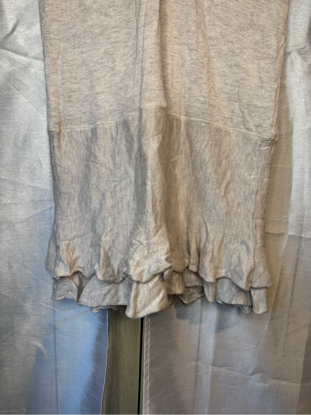 Free People Neutral Beige Open-Knit V-Neck Sweater - Picture 11 of 13